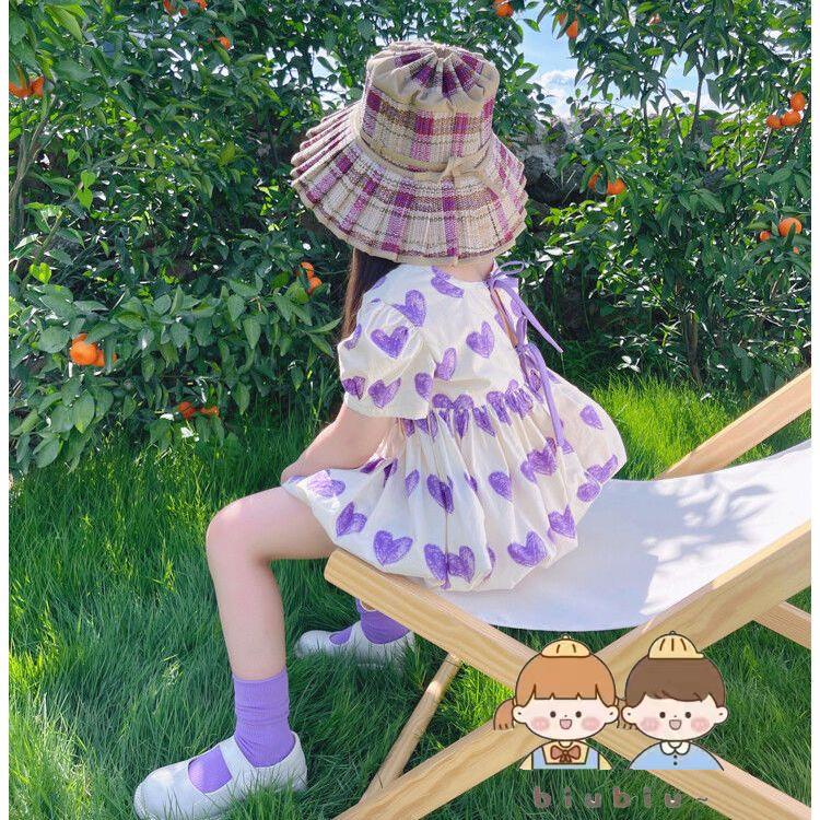 🎀biubiu童裝🎀女寶寶燈籠裙夏季套裝2023夏季新款女童超洋氣兩件套兒童夏季短袖