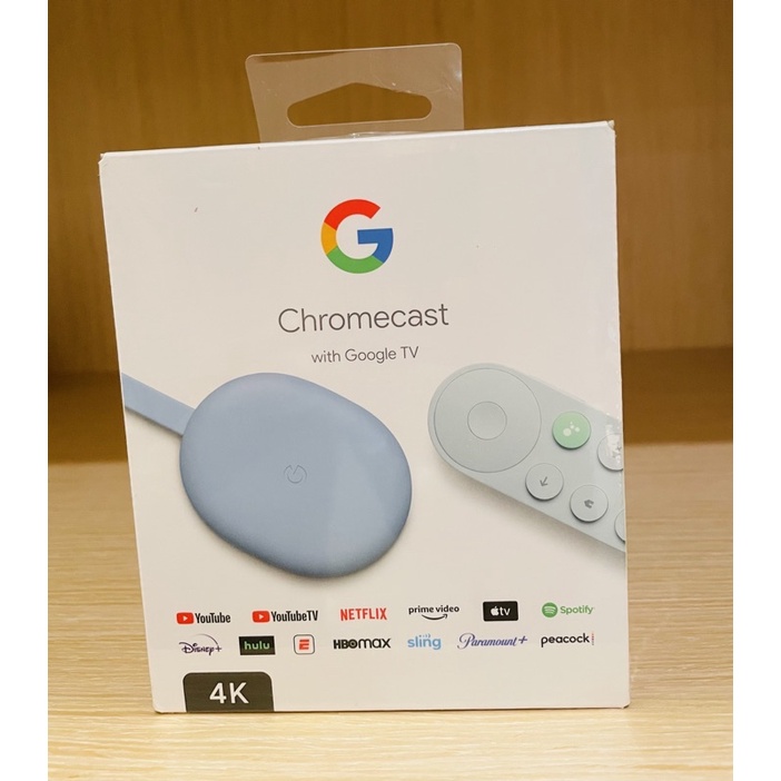 現貨可開發票 Google Chromecast 4k 藍 第四代 Disney+ Netflix 防疫追劇 電視棒