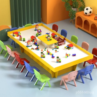 【低價促銷】【可開票】大型遊樂場設備遊戲桌兒童沙盤桌粘土桌手工桌玩具桌多功能積木桌 寶寶書桌 兒童課桌 兒童玩具桌 QW