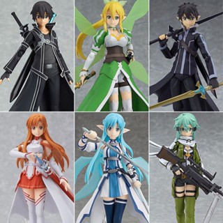 有貨 刀劍神域figma174/178刀劍神域桐人 亞絲娜 朝田詩乃Q版可動換臉手辦模型手辦模型