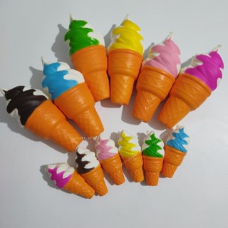 臺灣出貨🥕🥕squishy慢回彈柔軟模擬冰淇淋掛件雪糕冰激凌擠壓發洩食物玩具不可食用