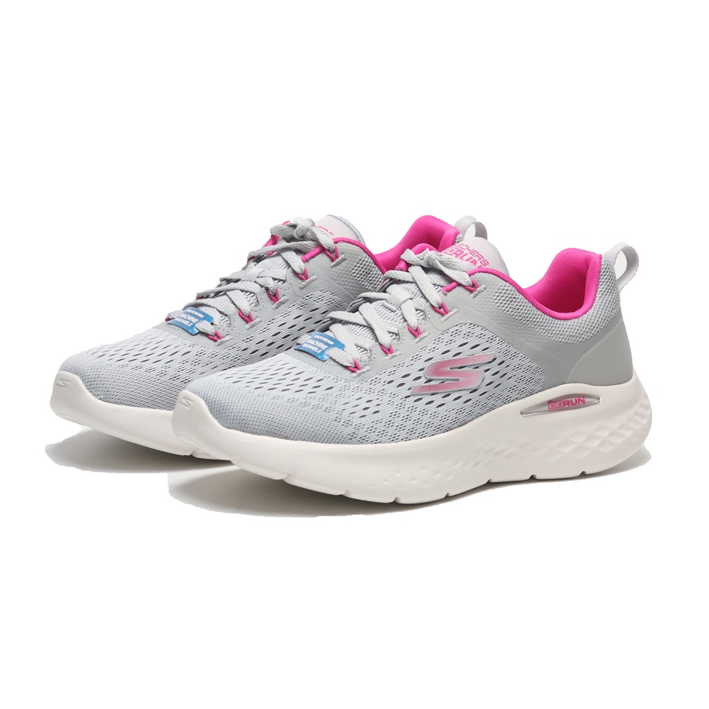 SKECHERS 慢跑鞋 GO RUN LITE 灰桃 綁帶 輕量 女129423GYPK