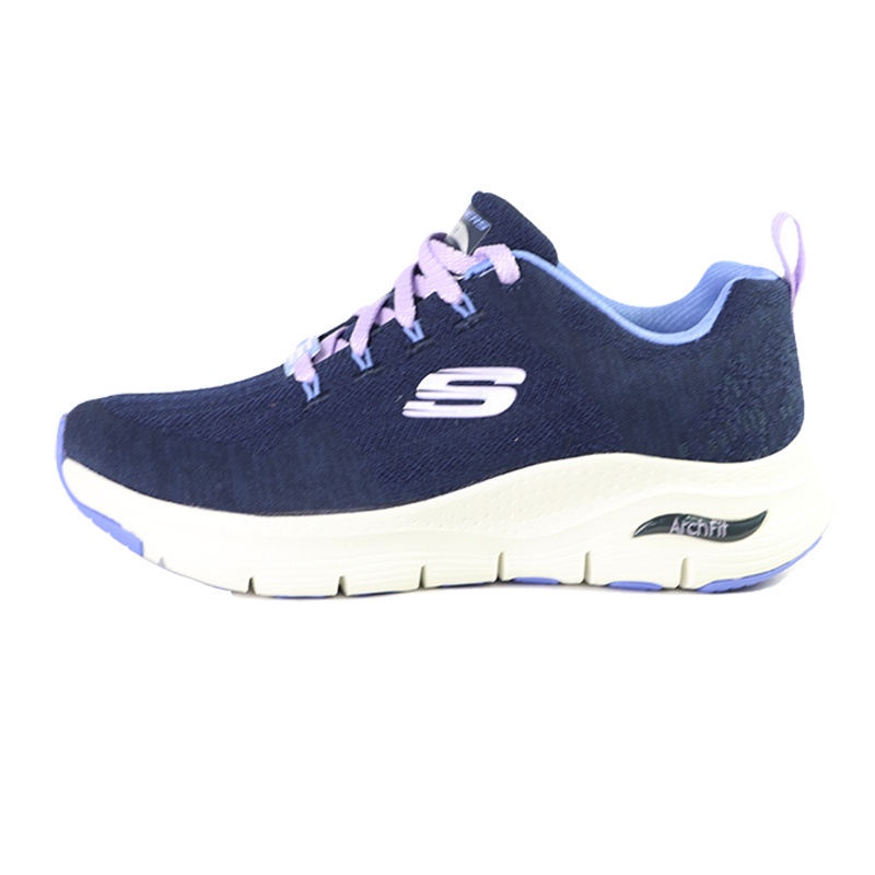 Skechers 藍紫 足弓支撐 針織鞋面 休閒鞋 女款 NO.J0941【新竹皇家 149414NVBL】