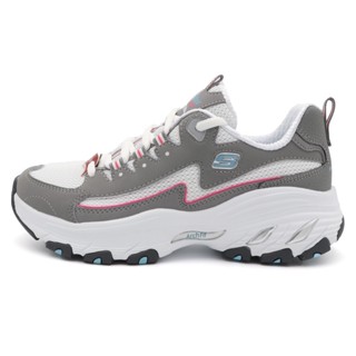 Skechers D Lites 灰白粉 厚底 足弓支撐 老爹鞋 女款 NO.J1237【新竹皇家149800GYNP】