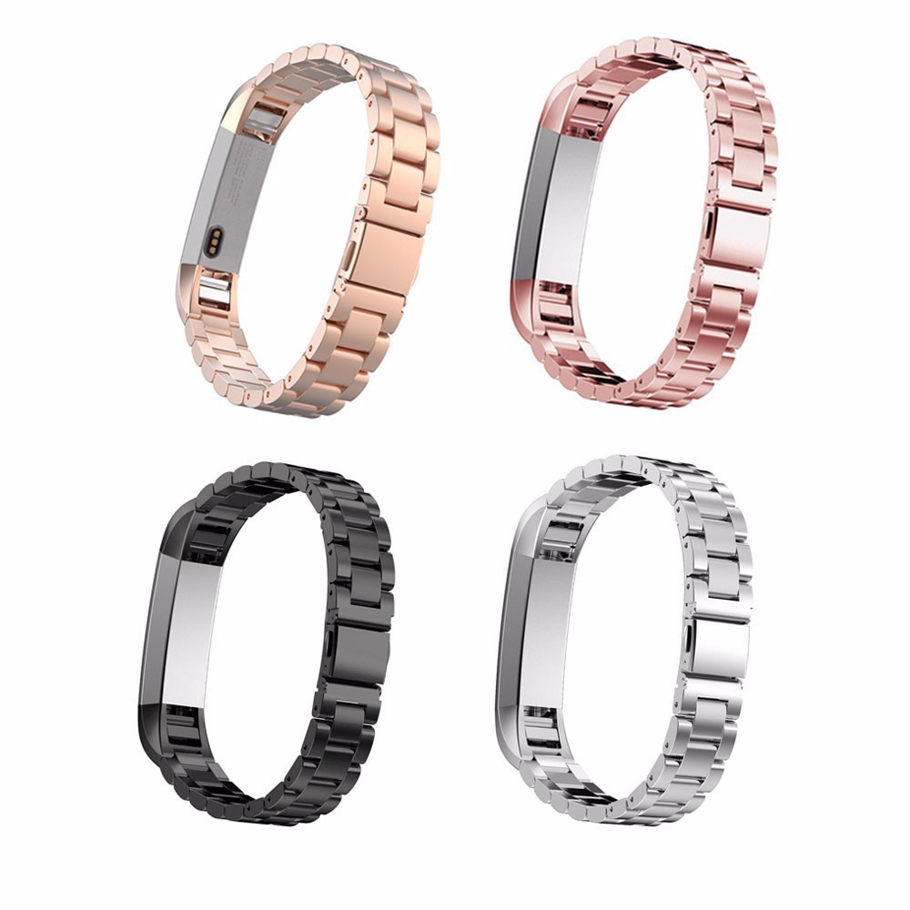 ♤Fitbit Alta HR 三珠不銹鋼鏈式表帶金屬腕帶表鏈智慧手表
