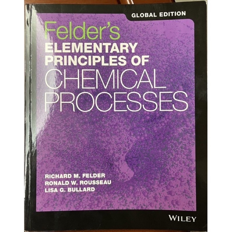 二手）Felder’s Elementary Principles of Chemical Processes（聊聊詢問
