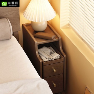 【韓尚】-新品 床邊櫃 實木 床頭櫃 簡約 迷你 小型床邊收納櫃 超窄 20/25/30CM 夾縫置物架 儲物櫃
