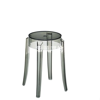 宏圖購物 亞克力椅 透明椅 折疊椅 北歐時尚吧凳創意高腳凳亞克力塑料透明椅子現代簡約吧臺凳小圓凳