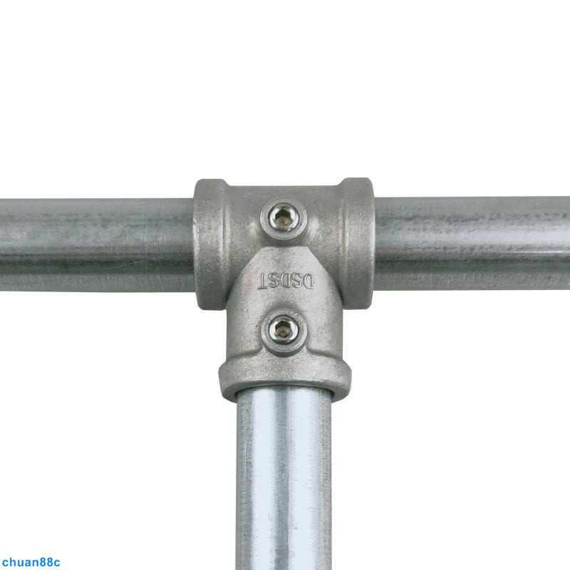 【易達優選】32mm鋼管鋁合金連接件鍍鋅管圓管接頭鐵管1寸架子 緊固件 固定件
