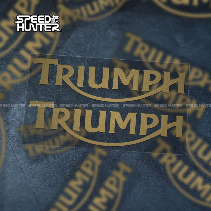 Triumph 凱旋 頭盔貼紙 機車身劃痕遮擋車貼 個性防水反光貼花