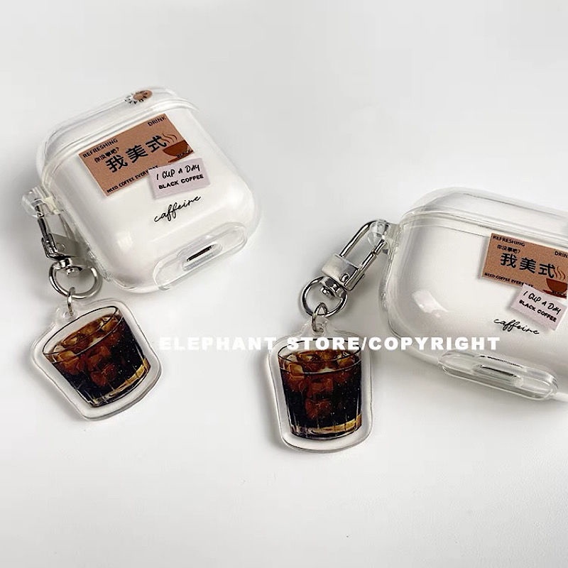 A.CE 我美式airpods1/2代保護套蘋果pro3代耳機殼透明軟可愛防摔創意