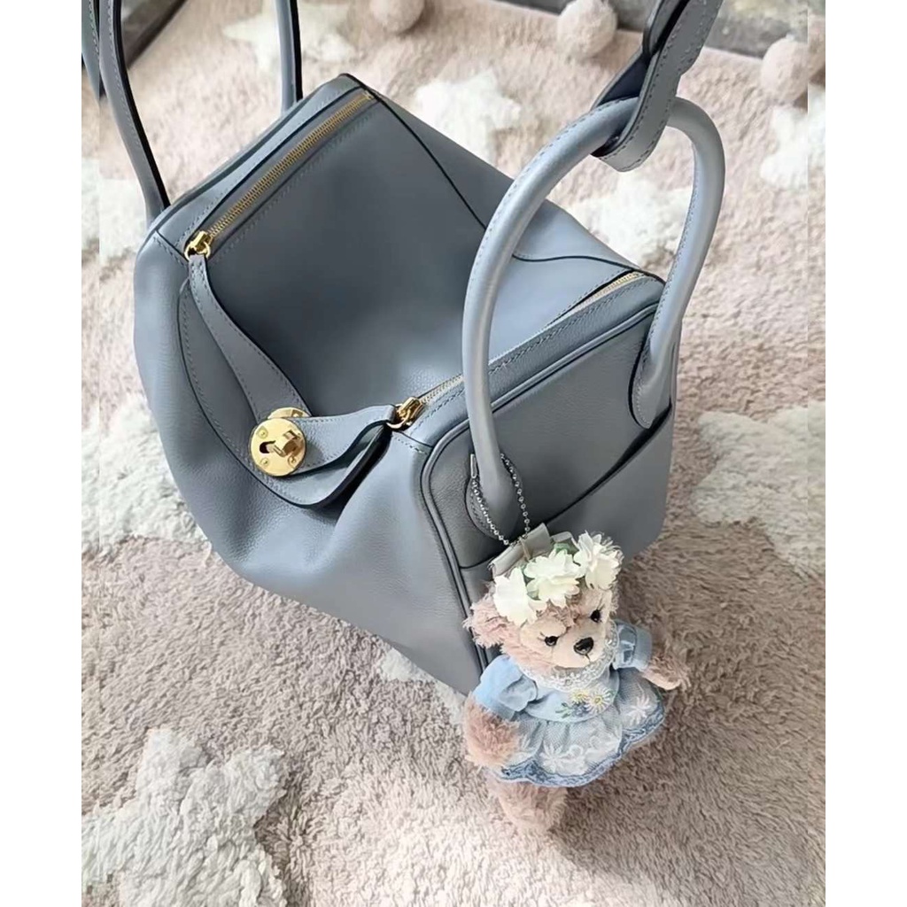 Hermes Lindy 26 j7亞麻藍 金扣 $3xxxxx