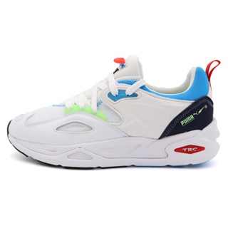 Puma TRC Blaze Tech 白/綠/藍 復古 麂皮 休閒鞋運動鞋 男款 NO.B3024【38496001】