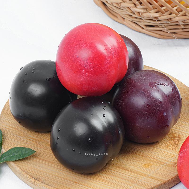 臺灣模具🥕🥕仿真李子紫布林假水果模型黑布林攝影裝飾道具黑布侖黑布梨黑梨子不可食用