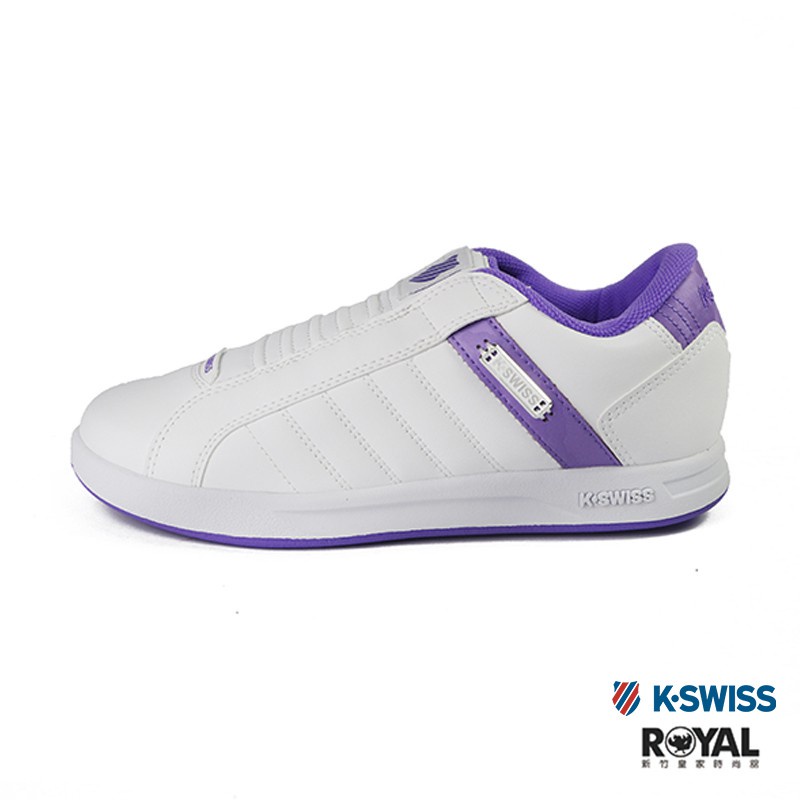 K-swiss Lundahl 白色 皮質 套入 運動休閒鞋 女款 NO.J0063【新竹皇家 96097-130】