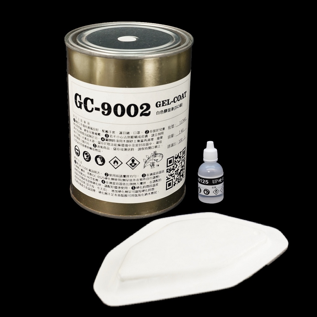🔎藝之塑(哈利材料)含稅 GC-9002(1KG組附硬化劑) FRP成品膠殼漆 ISO級白色船殼漆 GELCOAT