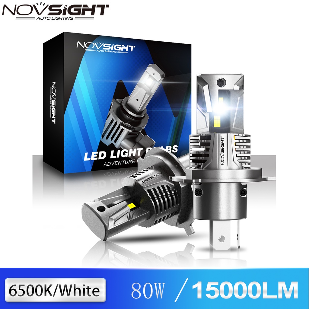 Novsight 最新 N66 LED汽車燈泡 H4 HB2 即插即用 6500k 80w 15000lm 超亮  霧燈