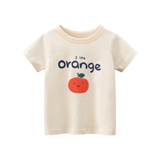 90-140CM夏季新款 女童短袖韓版童裝夏季新品 兒童短袖卡通水果T恤女寶寶衣服