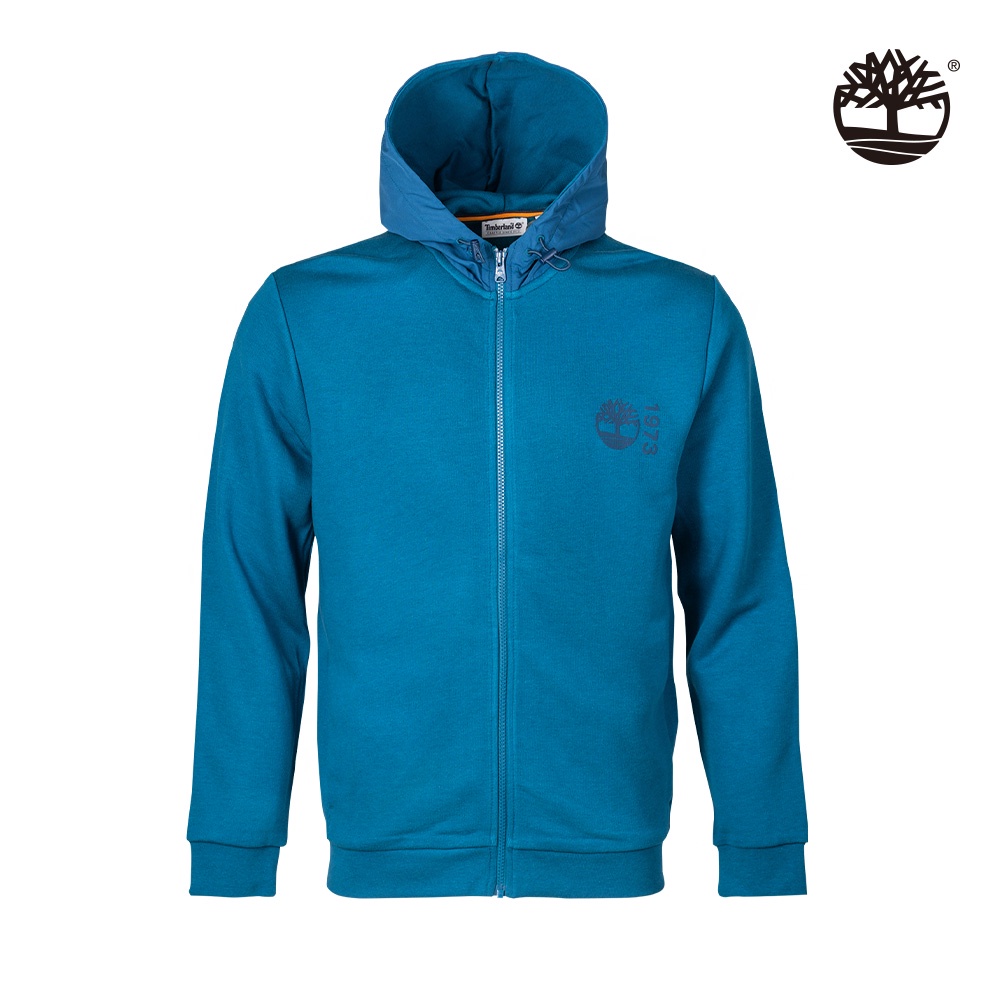 Timberland 男款藍色有機棉Re-Comfort EK+標誌連帽外套|A431CG94