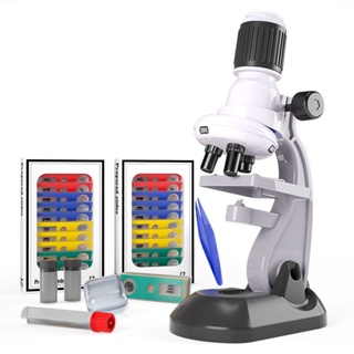 現貨 顯微鏡兒童便攜式顯微鏡1200倍家用專業兒童科學器材實驗套裝中小學生益智玩具