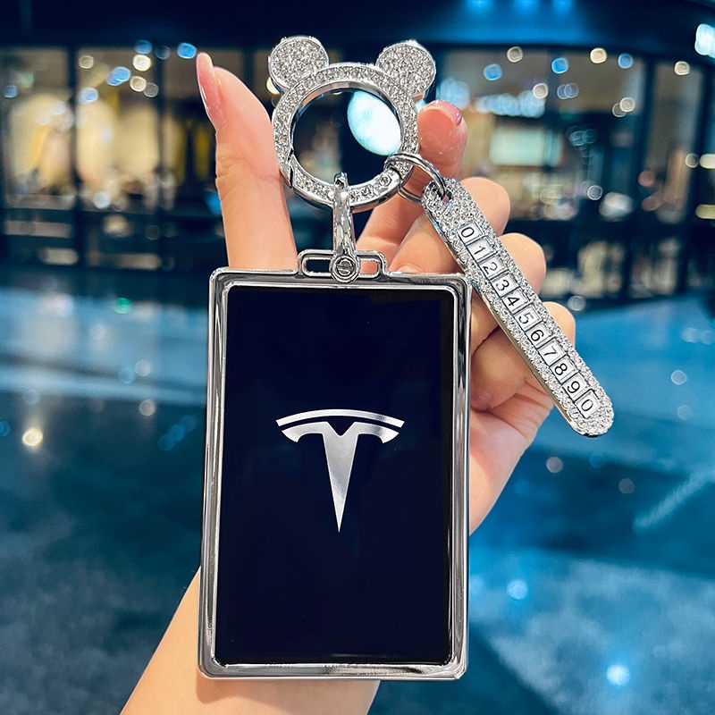 「特價下殺」❈特斯拉 Tesla卡片鑰匙套model3車model丫殼modelx扣拉models女全包遙控x