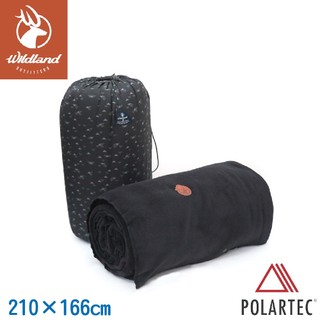【Wildland 荒野 軍規 Polortec 抗靜電5合1睡毯《黑》】P2028/毛毯/地毯/睡袋內套/保暖披風