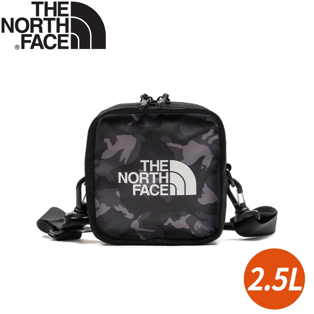 【The North Face 2.5L EXPLORE BARDU II 斜背包《黑灰迷彩》】3VWS/單肩包/側背包