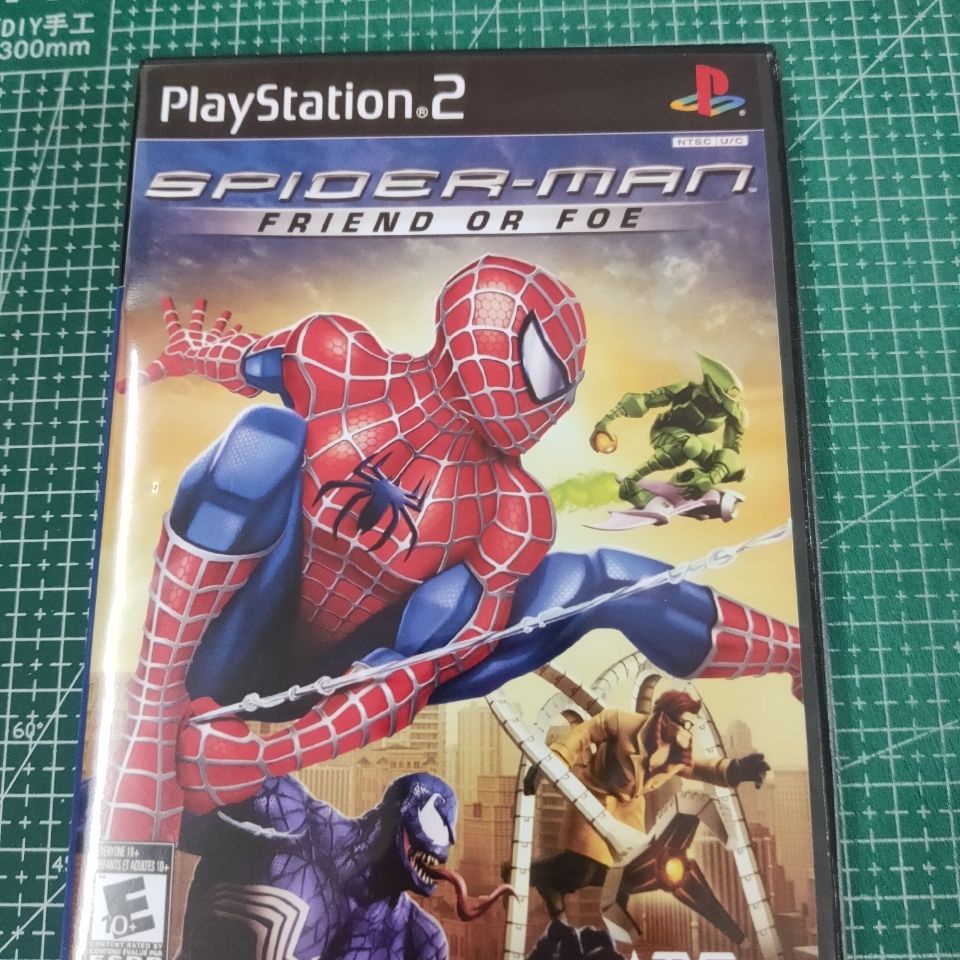 PS2蜘蛛俠敵我難辨 帶國產盒子封面 PS2游戲光盤 電腦不能用懷舊遊戲光盤改機專用&lt;懷舊尤物電玩&gt;必備