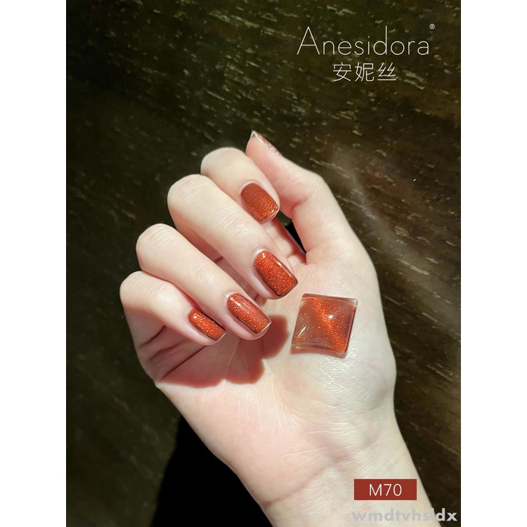 熱銷免運/限時下殺價2021新品 水性可撕Anesidora安妮絲秋冬炫彩晶石貓眼免烤美甲無味