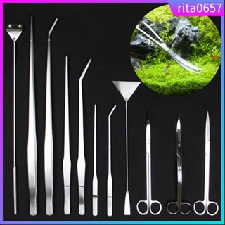 Stainless Steel Aquarium Plant Tool Fish Tank Cleaner Grass