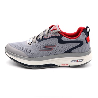 Skechers GO WALK 灰紅色 固特異鞋底 運動 健走鞋 男款 B3330【216451GRY】