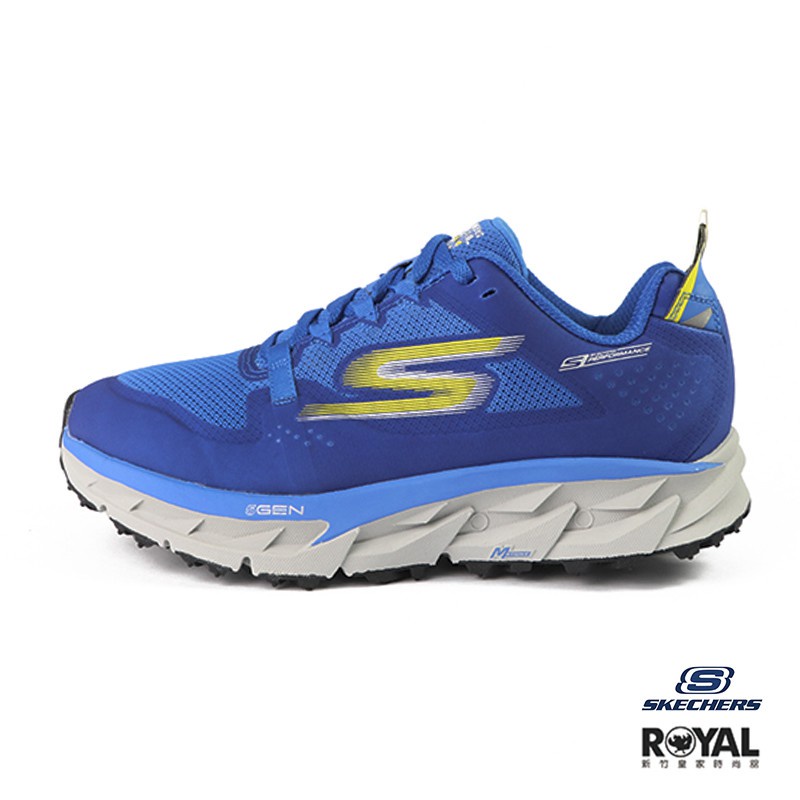 Skechers Go Run 藍色 網布 全天候 休閒運動鞋 男款NO.B0664【新竹皇家 55246BLYL】