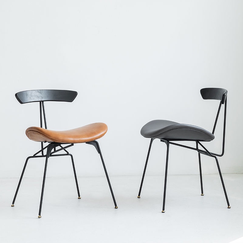 朝暮里 北歐工業風螞蟻鐵藝椅子家用輕奢鐵藝現代簡約餐椅復古loft設計師