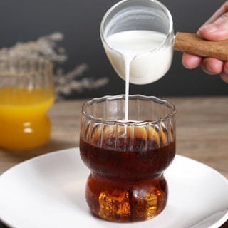 ZERO LIGHT透明條紋玻璃杯甜品冰淇淋咖啡杯耐高溫水杯早餐牛奶杯ins小清新#超商請聊聊我改設定#預購
