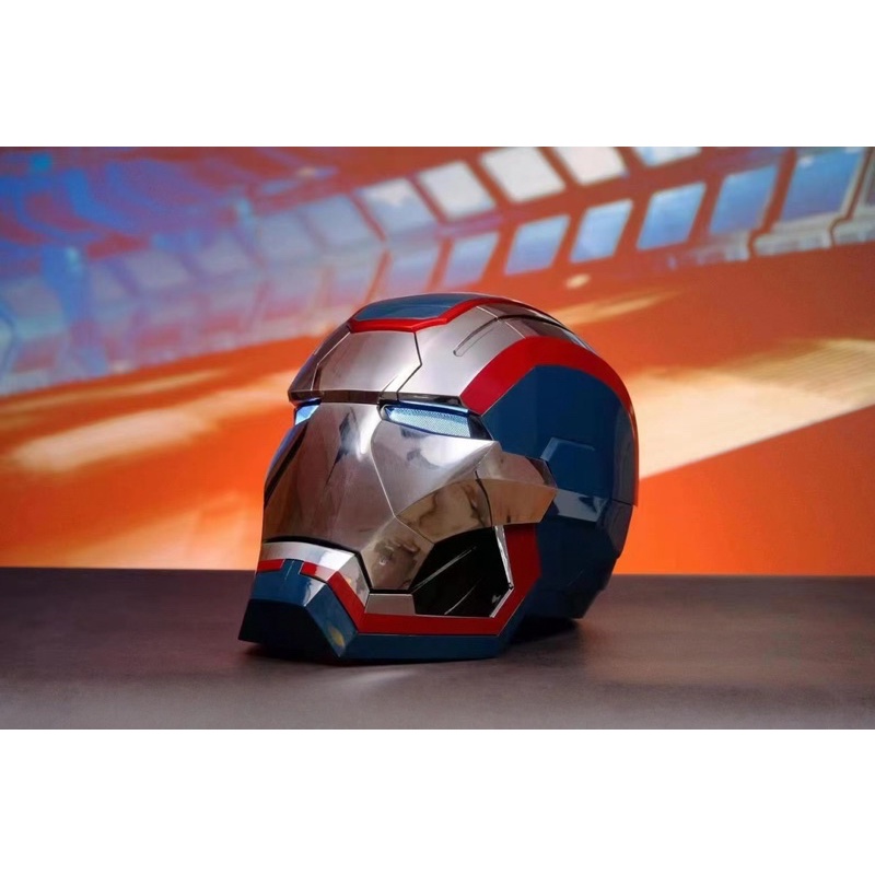 鋼鐵人賈維斯 愛國者 戰爭機器頭盔 MK5頭盔  1/1鋼鐵俠 Jarvis  變形 聲控 遙控 觸