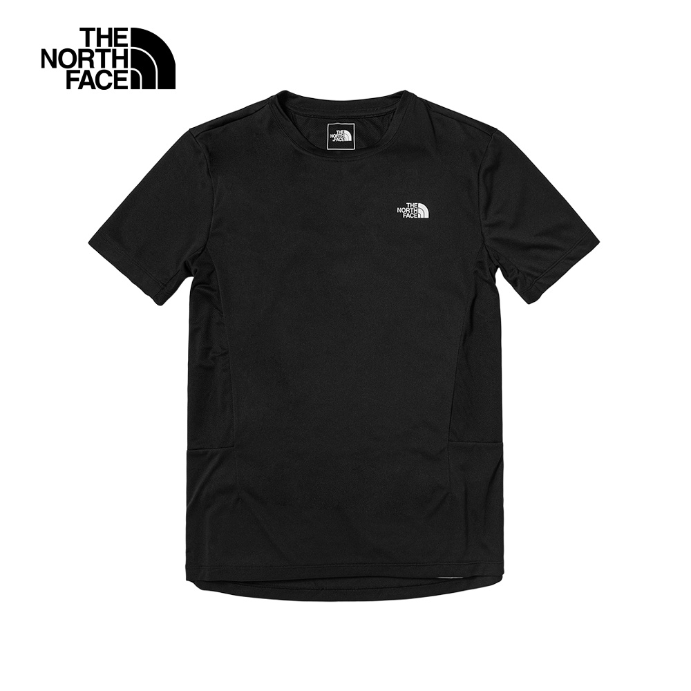 The North Face北面男款黑色吸濕排汗圓領短袖T恤｜7WCWJK3