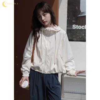 【泡芙小店】防曬衣女夏季小個子薄款洋氣連帽百搭短款2023年新款透氣外套風衣