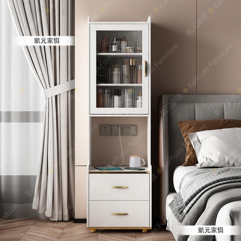 【凱元家居】 🌟 KaiYuan Furniture新款輕奢床頭柜巖板創意簡約小戶型落地臥室儲物高柜床邊柜OSB