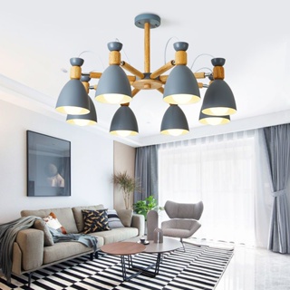 110V北歐風格客廳吊燈現代簡約家用馬卡龍創意個性小戶型臥室餐廳燈具華