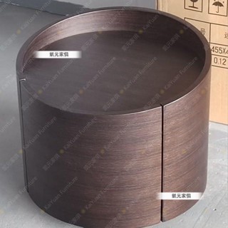 【凱元家居】 KaiYuan Furniture義大利極簡圓柱圓形實木床頭櫃大牌同款床頭櫃專場佛山傢俱工廠