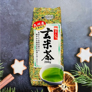 日本 國太樓 抹茶入り 添加抹茶 玄米茶 200g（使用九州產茶葉）