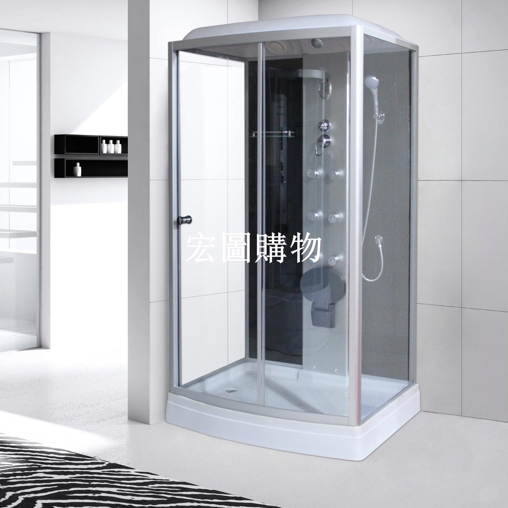 淋浴房整體一體式長方形家用沐浴間封閉式鋼化玻璃浴室移動洗澡間