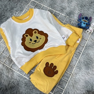 秋冬新款 可愛獅子寶寶 嬰兒套裝 純棉 寶寶套裝