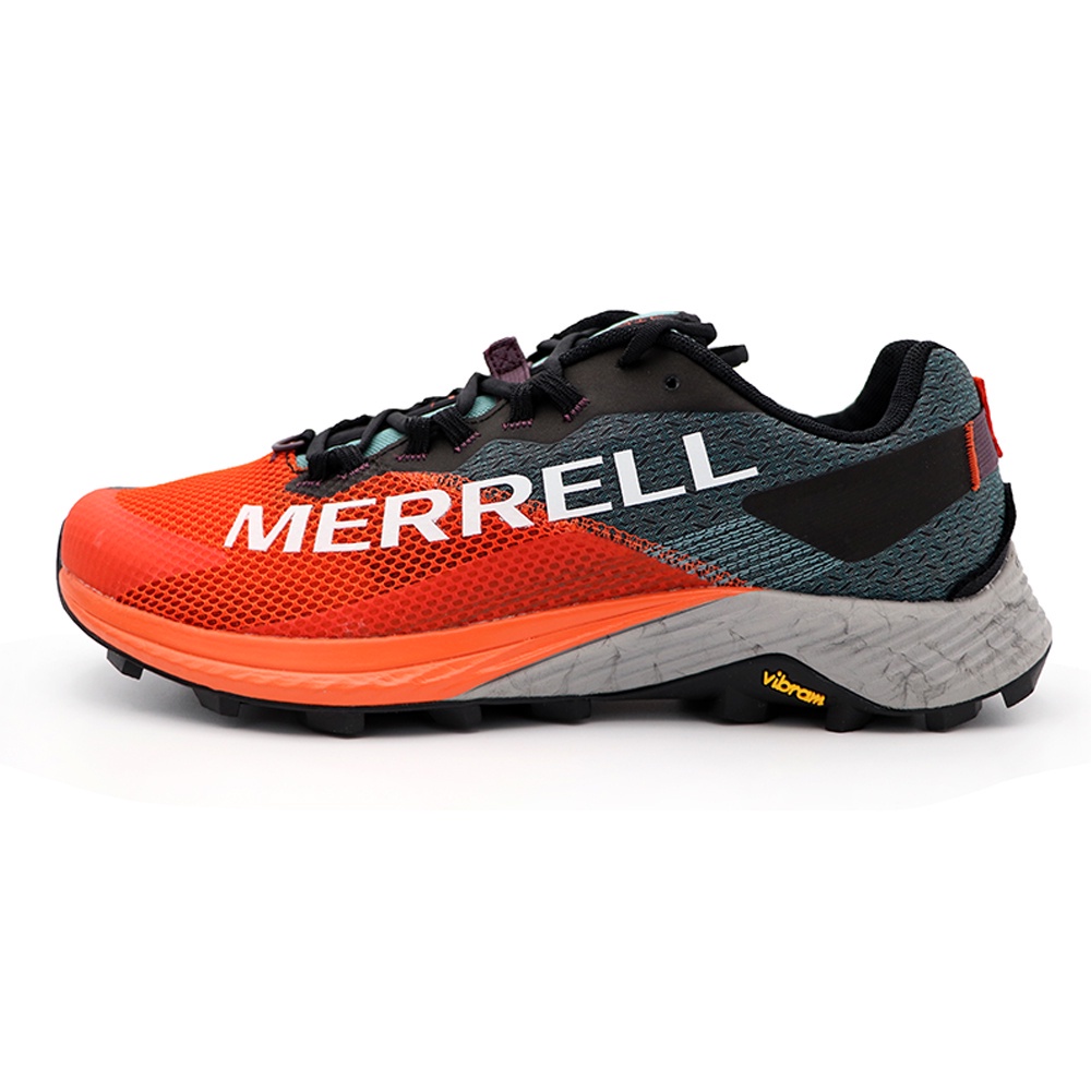 Merrell 藍灰 橘 低筒 黃金大底 輕量 登山 慢跑鞋 男款 NO.B2976【新竹皇家 ML067141】