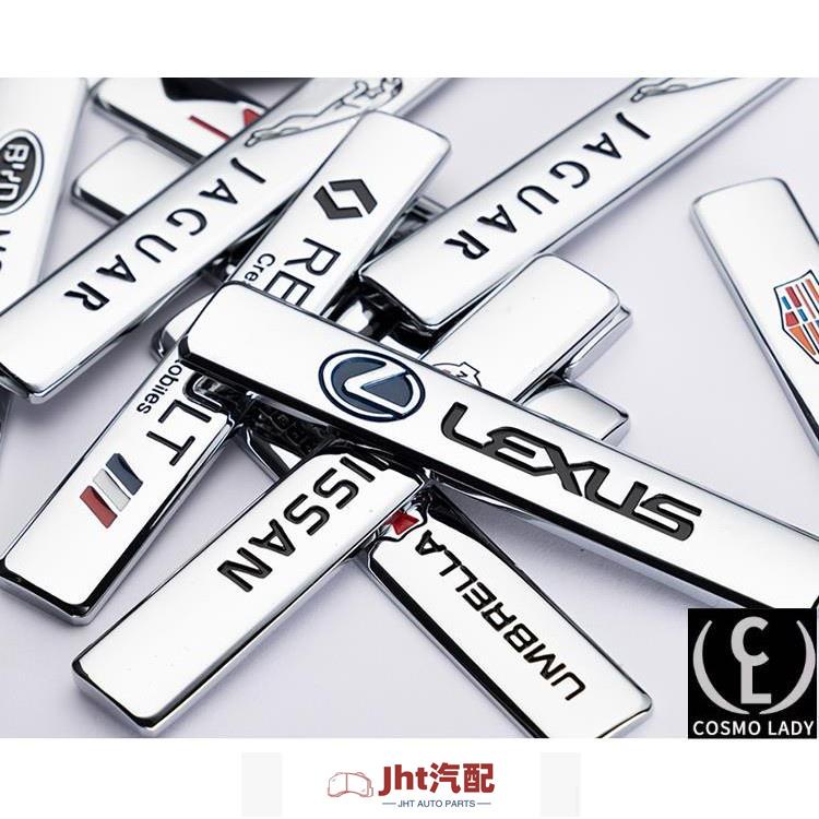 Jht適用於TOYOTA本田 豐田 富斯 斯巴魯 三菱 尼桑汽車金屬葉子板側標 尾標 3D立體裝飾貼改裝標運動 VIP車