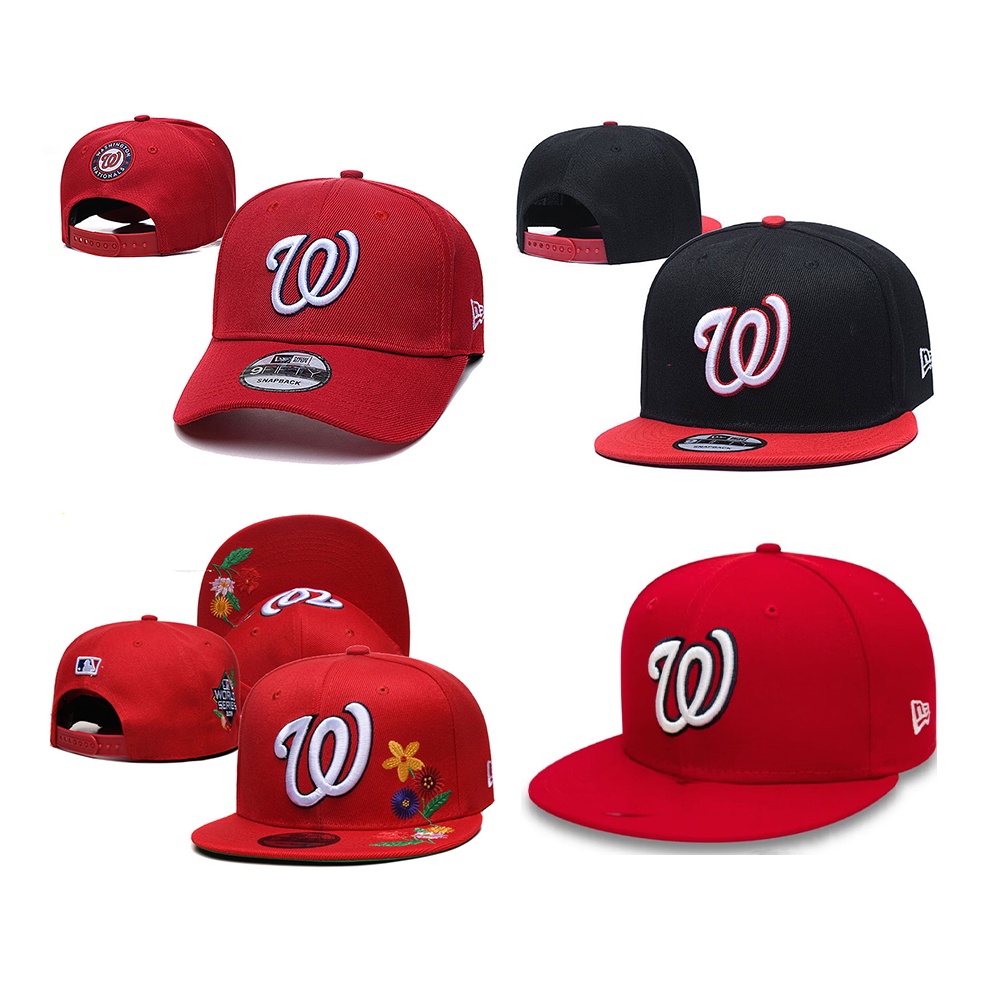 MLB 棒球帽 華盛頓國民隊 潮帽 鴨舌帽 防曬帽 嘻哈帽 男女通用 時尚配飾帽子防曬