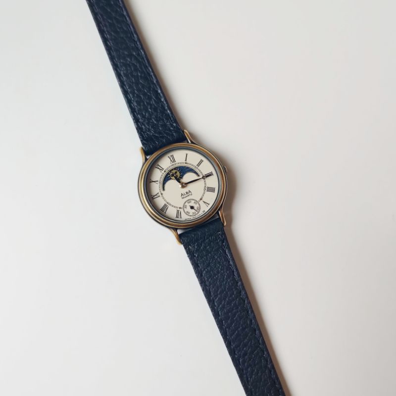 SY Vintage | 日本 ALBA 雅柏 月相錶 古董錶 古董月相錶
