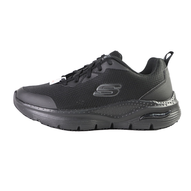 Skechers Arch Fit 黑色 止滑 透氣 工作鞋 女款 NO.J0943【新竹皇家 108019BLK】