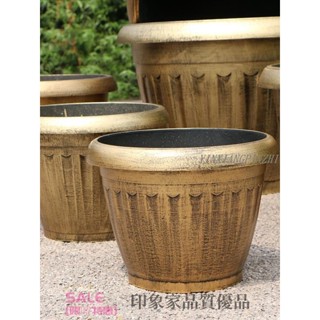 滿299出貨 塑膠大花盆 塑膠樹脂花盆 圓形花盆歐式特大號塑膠加厚樹脂戶外庭院羅馬仿陶瓷種樹盆景綠植