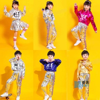 ⭐秒殺價⭐現代舞服團體表演國小幼稚園表演服兒童爵士舞服兒童節兒童爵士舞服裝春夏學生現代舞嘻哈街舞套裝潮表演服啦啦操表演